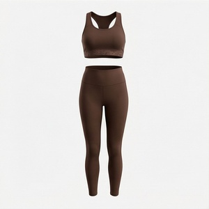 Ensemble de yoga pour femmes, vêtements de fitness, soutien-gorge de sport et leggings, tenue de sport pour la gym, l'entraînement et les exercices, couleur personnalisée - Product Image 1
