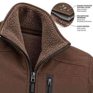 Veste Softshell Imperméable pour Hommes, Veste de Travail d'Extérieur, Tissu Extensible Résistant au Vent, Veste de Randonnée, Fournisseur - Product Image 4