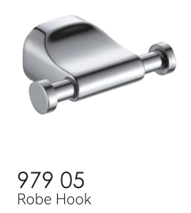 Crochets muraux doubles en métal chromé modernes pour salle de bain, avec protection anti-corrosion écologique et nettoyage facile - Product Image 2