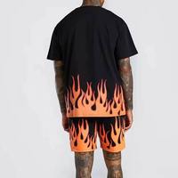Ensemble de t-shirts pour hommes en coton 100% respirant, manches courtes, shorts, streetwear décontracté, motifs imprimés numériquement