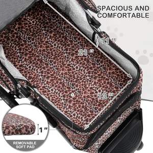 TH-PPS-492 poussette extérieure à trois roues pour animaux de compagnie avec pneus absorbant les chocs pare-soleil étanche et harnais de sécurité - Product Image 4