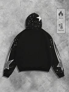 Sweat-shirts à capuche zippés pour hommes, imprimés graphiques, coton lourd 400 GSM, streetwear, fabricant de vêtements en gros OEM - Product Image 2