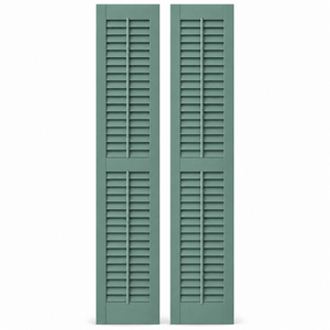 Persianas de Madera Maciza con Varillas Centrales Decorativas para Ventanas Exteriores y Decoración de Balcones, Persianas de Madera Maciza - Product Image 1