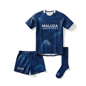 Wholesale Rugby Uniform Custom Team Wear High Performance Durable Sublimation Rugby Jersey Matching Shorts Set Factory Price - Product Image 1