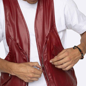 Bold Breathable Lightweight Mens Vests Sleek Comfortable Casual Outfit Choice for Biker Street Style Timeless Everyday Wardrobe - Product Image 3