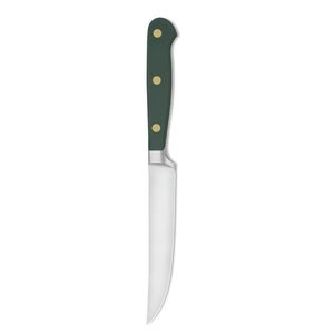 Couteaux à steak professionnels avec une lame en acier inoxydable lisse et un manche ergonomique noir pour trancher le bœuf et servir les steaks - Product Image 2