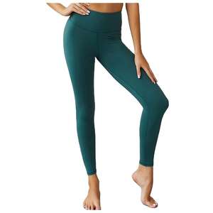 Pantalones de Yoga Ajustados para Mujer, Color Sólido, Venta Caliente 2026, Logotipo Personalizado Disponible, Cintura Alta, Spandex/Nailon, Leggings Ligeros - Product Image 1
