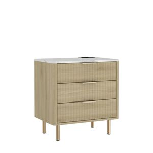 Comodino Moderno in Legno con Stazione di Ricarica Intelligente e Luce Notturna, Elegante Mobile Contenitore per Camera da Letto - Product Image 5