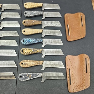 Lote al por mayor de 20 cuchillos de vaquero de acero de Damasco con mangos de madera Pakka, espiga completa, hojas fijas de 7 pulgadas, cuchillo de ranchero - Product Image 4