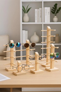 High Quality <b>Wooden</b> Goggles Organizer For Countertop Display In Optical Shops And Home Space Saving Organizer From India - Product Image 5