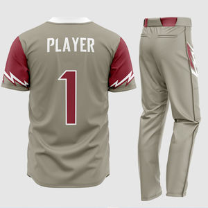 Wholesale Sportswear Customized Digital Printing Breathable Anti-Bacterial Quick Dry <b>Polyester</b> Round-Neck Casual Baseball - Product Image 3