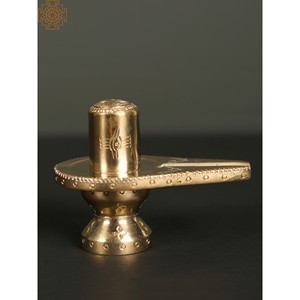 Fait à la main 3 pouces en laiton Shivalinga Sculpture petit article artisanal indien - Product Image 3