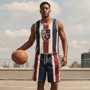 Uniforme de baloncesto sublimado con logotipo personalizado, ropa de entrenamiento que absorbe la humedad, conjunto de uniforme de baloncesto sublimado para hombre - Product Image 5