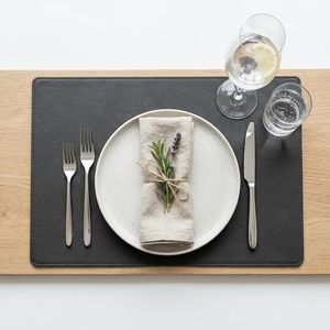 Luxury Genuine Leather <b>Placemat</b> Heat Resistant Waterproof Dining Room Mats Custom Logo Hotel <b>Table</b> <b>Runner</b> LPM-0002F - Product Image 4