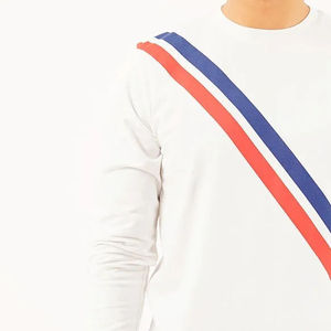 Camiseta de Manga Larga para Hombre, Estilo Casual, Ligera, con Bolsillo, Cuello Redondo, de Algodón, Tallas Grandes, Venta al Por Mayor, Fabricación OEM, Tendencia Actual - Product Image 5