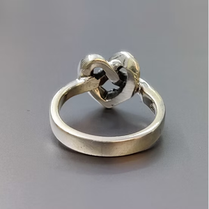 Bague moderne en argent 925 en forme de cœur, bijou cadeau pour mariage et fêtes, bijou à porter au quotidien - Product Image 4
