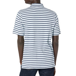 Polo de Algodón a Rayas de Manga Corta para Hombre con Bolsillo, Estilo Casual, Corte Regular, Tejido Oxford - Product Image 6