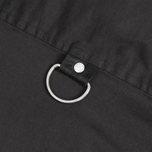 <b>Men's</b> Gothic Short Sleeve Shirt Punk Black Cotton Slim Fit with O-Ring Harness & PU Leather Trim - Product Image 6