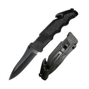 Couteau de chasse pliable de survie, couteau de poche en acier inoxydable, couteau tactique avec étui en cuir - Product Image 6