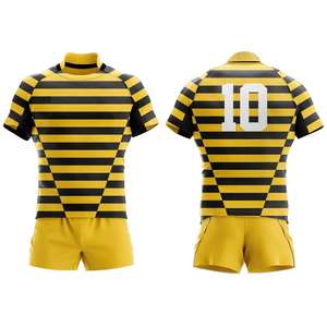Uniformes de Rugby Personalizados para Hombre, Ropa Deportiva de Secado Rápido con Logotipo en Relieve, Diseño Personalizado, Kits de Rugby OEM, Camisetas de Rugby - Product Image 1
