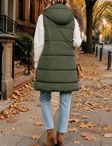 Blouson matelassé respirant tendance pour femme automne/hiver, personnalisable avec logo, en cuir de mouton, doublure en nylon, tissu toile, col montant - Product Image 6
