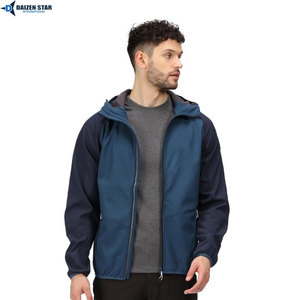 Veste softshell d'extérieur personnalisable avec logo, col montant, poche avant, légère, coupe-vent, respirante, écologique, unisexe, hiver - Product Image 3
