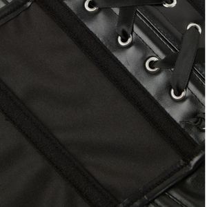 Corset Bustier Vintage Sexy en Cuir Véritable Noir pour Femme, Modèle Personnalisé, Sans Bretelles, Col Cœur, Effet Sculptant, Vente en Gros - Product Image 5
