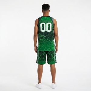 Custom Sublimated Basketball Uniform Set Breathable Mesh Jersey and Shorts Wholesale Athletic Team Training Apparel <b>Printed</b> Play - Product Image 2