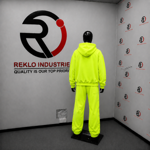 Ensemble de survêtement vert néon pour homme : sweat à capuche et pantalon de jogging – Tenue streetwear premium deux pièces oversize à capuche – En promotion - Product Image 4