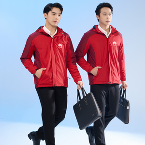 Custom Printing Waterproof <b>Jacket</b> for <b>Men</b> and Women Breathable Durable <b>Soft</b> Polyester Outdoor Uniform Style - Product Image 4