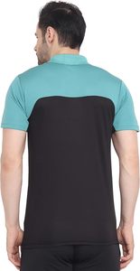 T-shirt polo en polycoton respirant et absorbant la transpiration pour l'entraînement en salle de sport, coupe ajustée, tissu haute densité, style décontracté élégant - Product Image 5