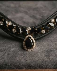 Cinturón de frente para caballo de cristal con diamantes de imitación, accesorios personalizados con logo, aparejos cómodos de cuero, modelo internacional 7860B - Product Image 3