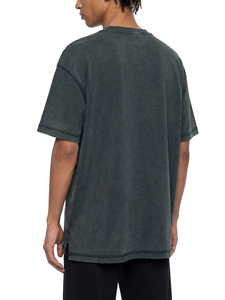 Camiseta Oversize de Algodón Lavado Transpirable de 200g para Hombre, Color Liso, Casual, Manga Corta, Cuello Redondo - Product Image 6