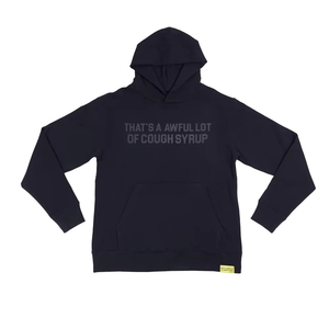 Sweat à capuche noir pour homme, coupe régulière, en jersey de coton, anti-odeur, avec poche imprimée, style streetwear, idéal pour l'hiver - Collection That's Awful Lot Cough Syrup - Product Image 2