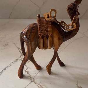 Centre de table classique en bois en forme de chameau, figurine animale faite à la main pour la décoration intérieure et les cadeaux - Product Image 3