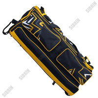 Bolsa de Cricket Premium SIBRIN con Ruedas, Gran Capacidad, Tejido Resistente al Agua para Bates, Protectores y Equipo Deportivo