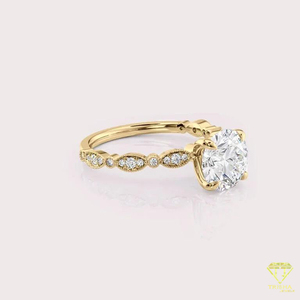 Anillo de Compromiso de Moissanita Elegante Más Vendido para Mujer, Joyería Clásica de Boda con Diseño Atemporal, Disponible para la Venta - Product Image 2