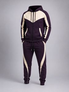 Survêtement unisexe sportif décontracté d'hiver, coupe classique, respirant, en polyester/coton, personnalisable, pour le jogging et le sport - Product Image 1