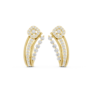 Boucles d'oreilles créoles Bali en argent sterling 925 plaqué or 18 carats avec zircon scintillant, bijoux tendance pour femmes - Product Image 3