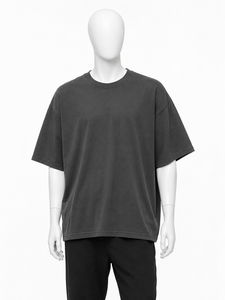 Camiseta Casual para Hombre, 100% Algodón, Cuello Redondo, Manga Corta, Corte Regular, Color Sólido, Tejido de Punto Jersey, Tinte Liso - Product Image 4