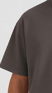 Premium 100% Cotton O-Neck Short Sleeve Loose Fit Formal Style Men's <b>T</b>-<b>Shirt</b> Front <b>Silk</b> Screen Printed Letter Pattern - Product Image 4