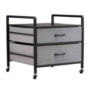 Carrello Porta Frigorifero Mini con Capacità di 80 kg, 2 Cassetti e 4 Ruote Girevoli, Supporto Mobile per Mini Frigo - Product Image 1