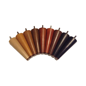Natural Finish Round Wooden <b>Sofa</b> <b>Legs</b> Solid Wood Furniture Replacement Feet for Cabinet Bed Durable Strong Stable Design - Product Image 1