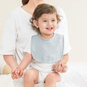 Bavoirs pour bébé 100% bambou - Bavoirs anti-bave ultra-doux et biologiques, couche imperméable réglable, essentiels pour nouveau-nés unisexes - Product Image 3