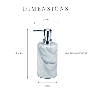 [Holar] Colección de Hotel de Lujo Hecha en Taiwán, Dispensador de Jabón de Mármol Natural de 200 ml con Bomba Plateada - Product Image 2
