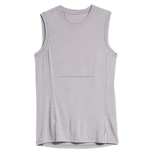 Nouveaux débardeurs d'entraînement pour hommes en gros, été, 100% coton, respirant, écologique, bouton, motif 3D, gym, fitness - Product Image 5