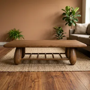 Mesa de Centro Moderna de Madera Sólida Rectangular para Sala de Estar, Entrada, Dormitorio, Comedor, Hogar, Hotel - Product Image 6