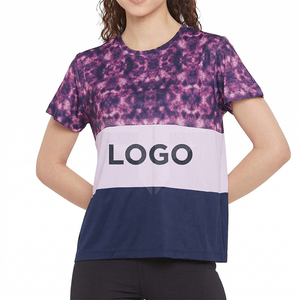 Camisetas Personalizadas Casuales de Manga Corta para Mujer, Corte Ajustado, de Seda/Algodón, Largo Regular, Diseño Sólido de Última Moda - Product Image 1