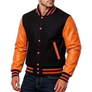 Chaqueta Universitaria Personalizada OEM, Chaqueta Bomber Estilo Letterman, Chaqueta Deportiva de Mezcla de Lana, Chaqueta de Equipo con Parches Bordados y Logotipo Personalizado - Product Image 1