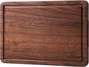 Planche à découper en bois naturel écologique et durable, forme rectangulaire, épaisseur 2,0 cm, passe au lave-vaisselle, multifonctionnelle, cuisine, salle à manger - Product Image 5